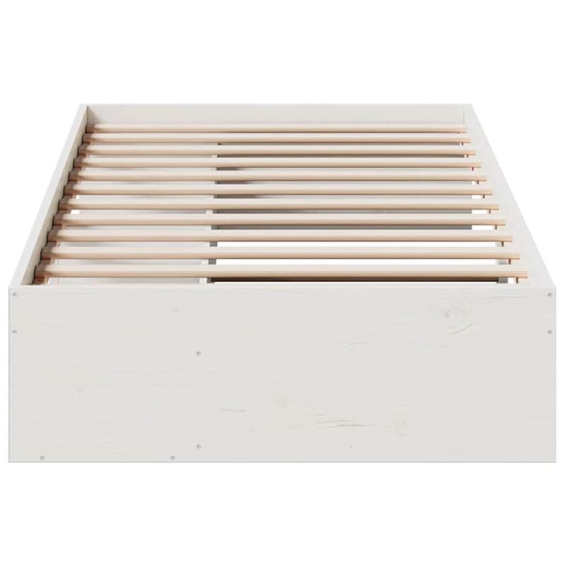 Casa si Gradina - Mobilier - Paturi si accesorii - Paturi - Pat de zi fara saltea alb 75x190 cm lemn masiv de pin - Infinity.ro