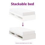 Casa si Gradina - Mobilier - Paturi si accesorii - Paturi - Pat de zi fara saltea alb 75x190 cm lemn masiv de pin - Infinity.ro