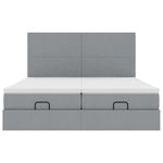 Casa si Gradina - Mobilier - Paturi si accesorii - Paturi - Cadru de pat otoman cu saltele Gri deschis 180x200cm Material - Infinity.ro