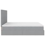 Casa si Gradina - Mobilier - Paturi si accesorii - Paturi - Cadru de pat otoman cu saltele Gri deschis 180x200cm Material - Infinity.ro