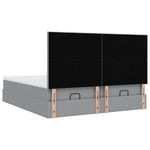Casa si Gradina - Mobilier - Paturi si accesorii - Paturi - Cadru de pat otoman cu saltele Gri deschis 180x200cm Material - Infinity.ro