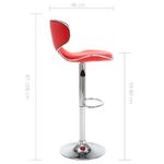 Casa si Gradina - Mobilier - Scaune si fotolii - Scaune - Scaune de bar, 2 buc., rosu, piele ecologica - Infinity.ro