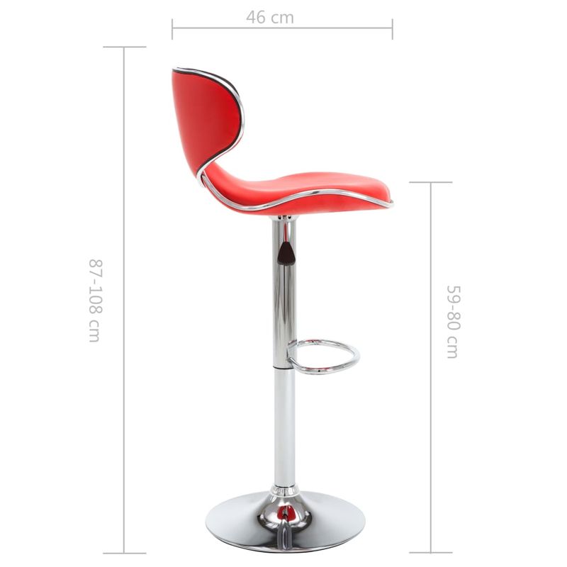Casa si Gradina - Mobilier - Scaune si fotolii - Scaune - Scaune de bar, 2 buc., rosu, piele ecologica - Infinity.ro