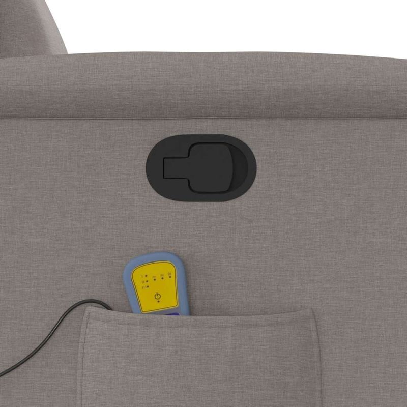 Ingrijire personala si Cosmetice - Sanatate si wellness - Articole wellness - Fotolii de masaj - Fotoliu rabatabil de masaj cu ridicare, gri taupe, textil - Infinity.ro