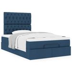 Casa si Gradina - Mobilier - Paturi si accesorii - Paturi - Cadru de pat otoman cu saltea tesatura albastra 120x200cm - Infinity.ro