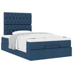 Casa si Gradina - Mobilier - Paturi si accesorii - Paturi - Cadru de pat otoman cu saltea tesatura albastra 120x200cm - Infinity.ro