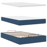 Casa si Gradina - Mobilier - Paturi si accesorii - Paturi - Cadru de pat otoman cu saltea tesatura albastra 120x200cm - Infinity.ro