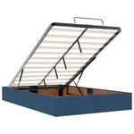 Casa si Gradina - Mobilier - Paturi si accesorii - Paturi - Cadru de pat otoman cu saltea tesatura albastra 120x200cm - Infinity.ro
