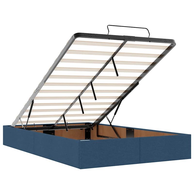 Casa si Gradina - Mobilier - Paturi si accesorii - Paturi - Cadru de pat otoman cu saltea tesatura albastra 120x200cm - Infinity.ro