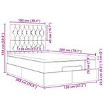 Casa si Gradina - Mobilier - Paturi si accesorii - Paturi - Cadru de pat otoman cu saltea tesatura albastra 120x200cm - Infinity.ro