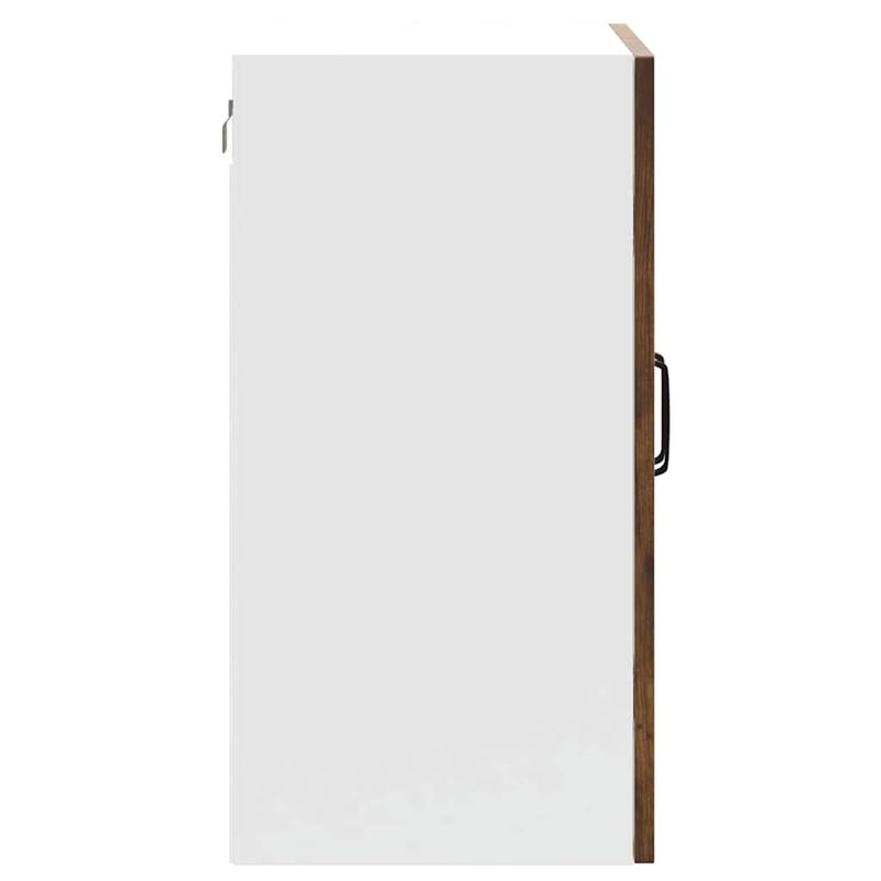 Casa si Gradina - Mobilier - Comode si corpuri - Corpuri bucatarie - Dulap de bucatarie cu usa din sticla "Kalmar" stejar afumat, model 1x dulap de perete din sticlă (2 uși), mărime 60x31x60 cm - Infinity.ro