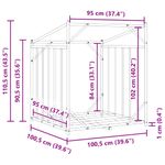 Casa si Gradina - Termice - Sobe, Seminee si accesorii - Accesorii seminee si sobe - Raft pentru lemn de foc cu capac de ploaie otel galvanizat, mărime 100.5x100.5x110.5 cm - Infinity.ro