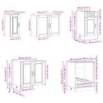 Casa si Gradina - Mobilier - Comode si corpuri - Corpuri bucatarie - Set dulap de bucatarie 8 piese „Kalmar” lemn negru prelucrat - Infinity.ro