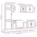 Casa si Gradina - Mobilier - Comode si corpuri - Corpuri bucatarie - Set dulap de bucatarie 8 piese „Kalmar” lemn negru prelucrat - Infinity.ro