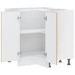 Casa si Gradina - Mobilier - Comode si corpuri - Corpuri bucatarie - Dulap de baza pe colt de bucatarie „Lucca” stejar artizanal - Infinity.ro