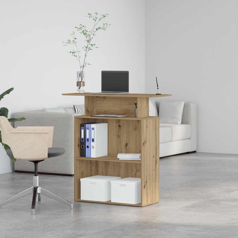 Casa si Gradina - Mobilier - Mese si birouri - Birouri - Birou de receptie Stejar Artisan 100x40x104 cm Lemn prelucrat - Infinity.ro