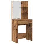 Casa si Gradina - Mobilier - Comode si corpuri - Masute de toaleta - Set de masuta de toaleta cu LED Lemn vechi din lemn lemnos - Infinity.ro