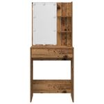 Casa si Gradina - Mobilier - Comode si corpuri - Masute de toaleta - Set de masuta de toaleta cu LED Lemn vechi din lemn lemnos - Infinity.ro