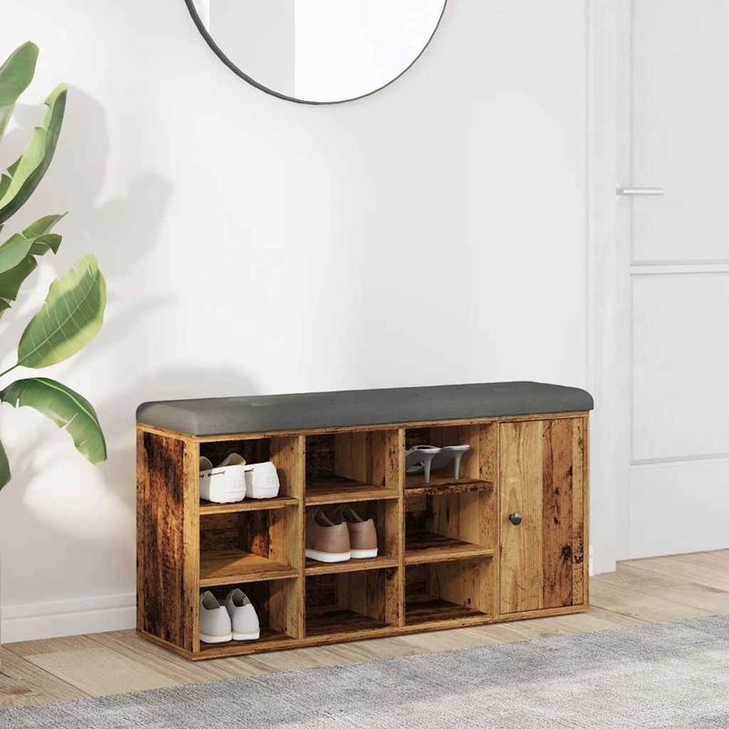 Casa si Gradina - Mobilier - Organizare si depozitare - Bancute - Banca de pantofi,lemn vechi, 102x32x50 cm, lemn prelucrat, - Infinity.ro