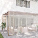 Casa si Gradina - Gradina si terasa - Umbrele si pavilioane - Pavilioane - Prelata transparenta cu ochiuri 6x6 m polietilena - Infinity.ro