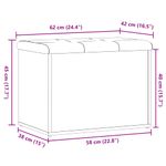 Casa si Gradina - Mobilier - Canapele si coltare - Banchete - Banca de depozitare Stejar artizanal 62x42x45 cm lemn prelucrat - Infinity.ro