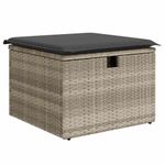 Casa si Gradina - Gradina si terasa - Mobilier exterior - Seturi mobila gradina - Set mobilier de gradina cu perne, 8 piese gri deschis poliratan - Infinity.ro