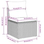 Casa si Gradina - Gradina si terasa - Mobilier exterior - Seturi mobila gradina - Set mobilier de gradina cu perne, 8 piese gri deschis poliratan - Infinity.ro