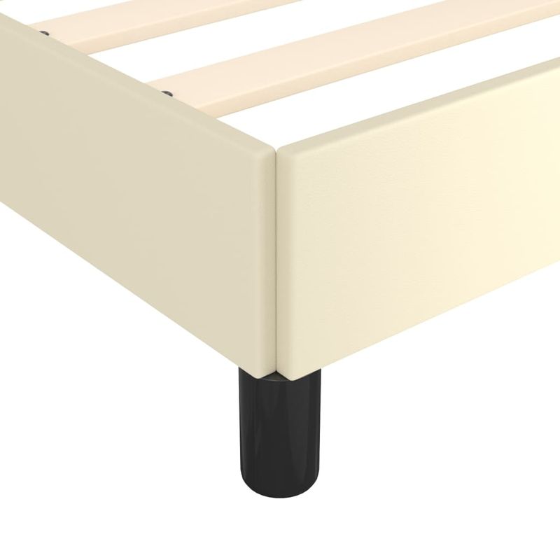 Casa si Gradina - Mobilier - Paturi si accesorii - Paturi - Cadru de pat, crem, 140x190 cm, piele ecologica - Infinity.ro