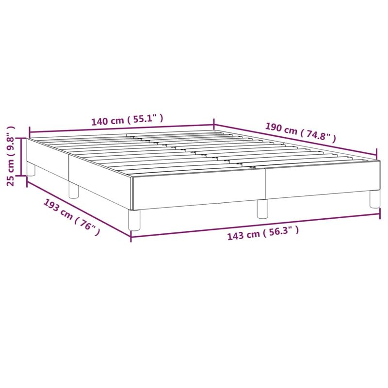 Casa si Gradina - Mobilier - Paturi si accesorii - Paturi - Cadru de pat, crem, 140x190 cm, piele ecologica - Infinity.ro