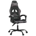 PC, gaming si accesorii - Gaming - Accesorii gaming - Scaune gaming - Scaun de jocuri, negru si gri, piele ecologica - Infinity.ro