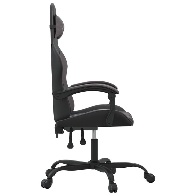 PC, gaming si accesorii - Gaming - Accesorii gaming - Scaune gaming - Scaun de jocuri, negru si gri, piele ecologica - Infinity.ro