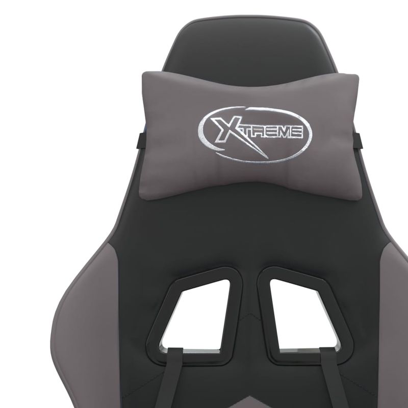 PC, gaming si accesorii - Gaming - Accesorii gaming - Scaune gaming - Scaun de jocuri, negru si gri, piele ecologica - Infinity.ro