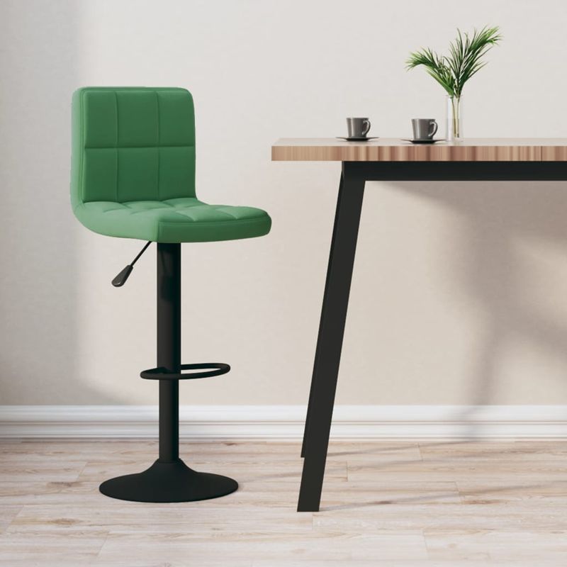 Casa si Gradina - Mobilier - Scaune si fotolii - Scaune - Scaun de bar, verde inchis, catifea - Infinity.ro