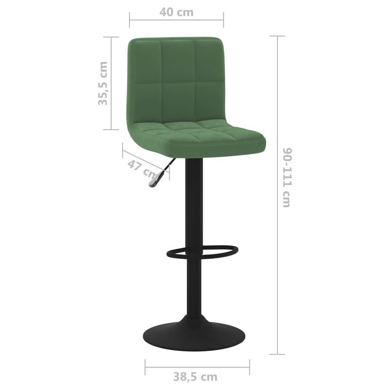 Casa si Gradina - Mobilier - Scaune si fotolii - Scaune - Scaun de bar, verde inchis, catifea - Infinity.ro