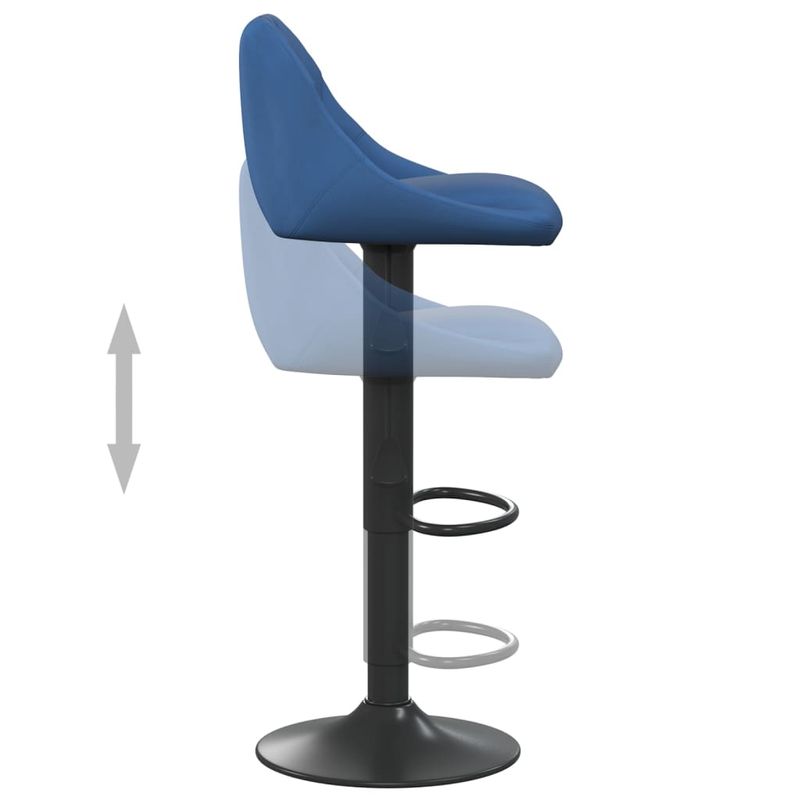 Casa si Gradina - Mobilier - Scaune si fotolii - Scaune - Scaun de bar, albastru, catifea - Infinity.ro
