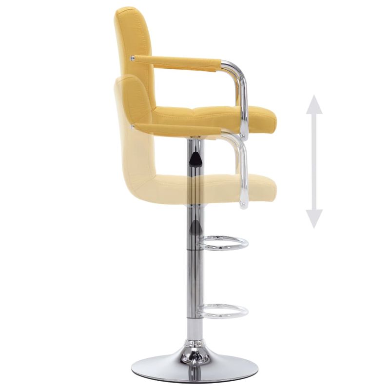 Casa si Gradina - Mobilier - Scaune si fotolii - Scaune - Scaune de bar, 2 buc., galben, material textil - Infinity.ro
