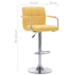 Casa si Gradina - Mobilier - Scaune si fotolii - Scaune - Scaune de bar, 2 buc., galben, material textil - Infinity.ro