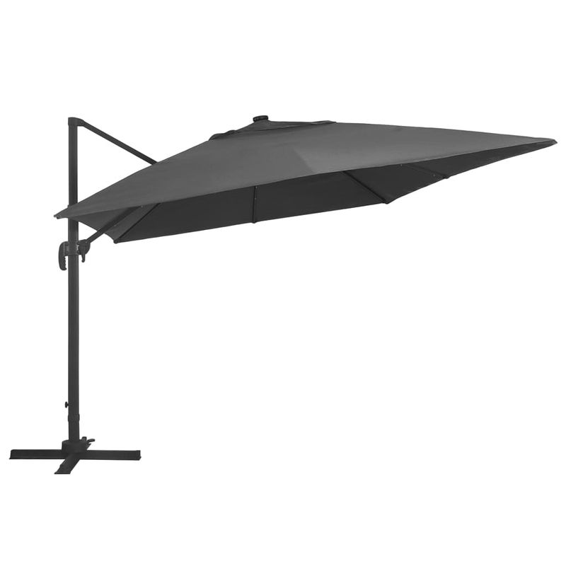 Casa si Gradina - Gradina si terasa - Umbrele si pavilioane - Umbrele - Umbrela in consola cu LED stalp din aluminiu antracit 400x300cm - Infinity.ro