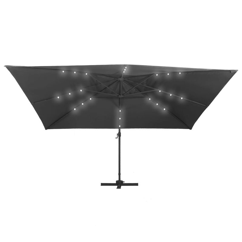 Casa si Gradina - Gradina si terasa - Umbrele si pavilioane - Umbrele - Umbrela in consola cu LED stalp din aluminiu antracit 400x300cm - Infinity.ro
