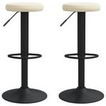 Casa si Gradina - Mobilier - Scaune si fotolii - Scaune - Scaune de bar, 2 buc., crem, catifea - Infinity.ro
