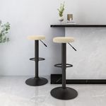 Casa si Gradina - Mobilier - Scaune si fotolii - Scaune - Scaune de bar, 2 buc., crem, catifea - Infinity.ro