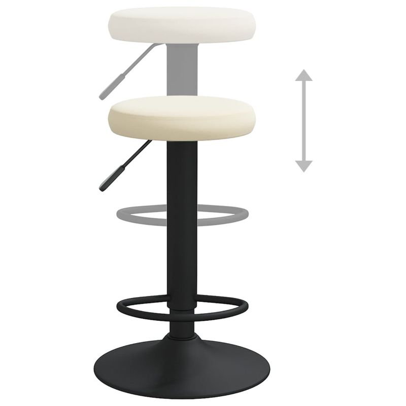 Casa si Gradina - Mobilier - Scaune si fotolii - Scaune - Scaune de bar, 2 buc., crem, catifea - Infinity.ro