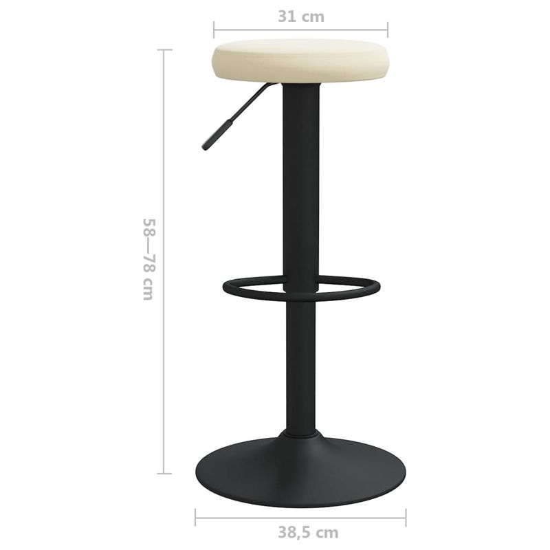 Casa si Gradina - Mobilier - Scaune si fotolii - Scaune - Scaune de bar, 2 buc., crem, catifea - Infinity.ro