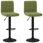 Casa si Gradina - Mobilier - Scaune si fotolii - Scaune - Scaune de bar, 2 buc., verde deschis, catifea - Infinity.ro