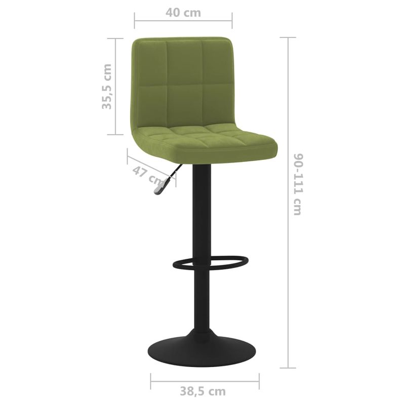 Casa si Gradina - Mobilier - Scaune si fotolii - Scaune - Scaune de bar, 2 buc., verde deschis, catifea - Infinity.ro