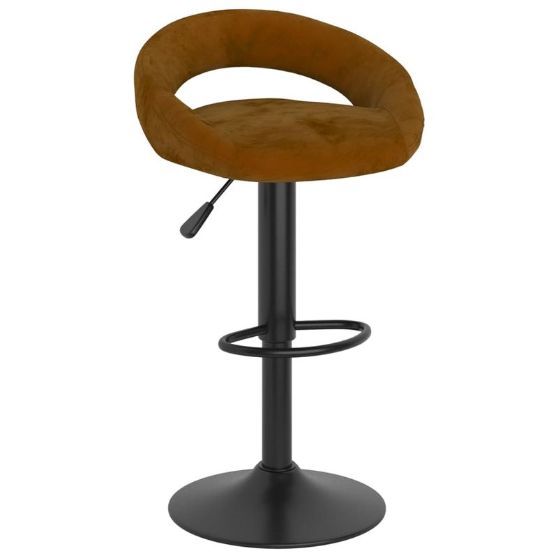 Casa si Gradina - Mobilier - Scaune si fotolii - Scaune - Scaune de bar, 2 buc., maro, catifea - Infinity.ro