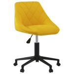 Casa si Gradina - Mobilier - Scaune si fotolii - Scaune - Scaun de birou pivotant, galben mustar, catifea - Infinity.ro
