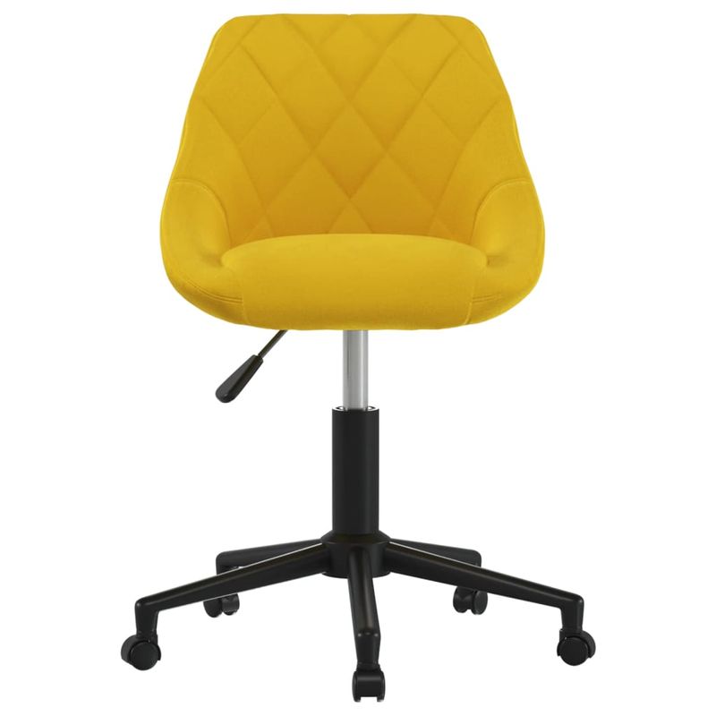 Casa si Gradina - Mobilier - Scaune si fotolii - Scaune - Scaun de birou pivotant, galben mustar, catifea - Infinity.ro