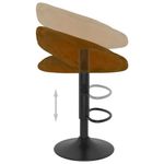 Casa si Gradina - Mobilier - Scaune si fotolii - Scaune - Scaune de bar, 2 buc., maro, catifea - Infinity.ro