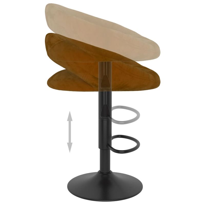 Casa si Gradina - Mobilier - Scaune si fotolii - Scaune - Scaune de bar, 2 buc., maro, catifea - Infinity.ro